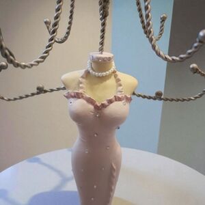 Elegant Pink Dress Jewelry Stand